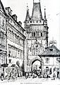 Altstädter Brückenturm in Prag, 1835