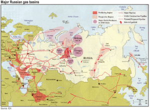 Major Russian gas basins