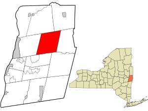 Location in Rensselaer County and the state of New York.