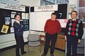 Neil Mc Bride and Peter Jalowiczor, research students of David W. Hughes. Taken at the research bazaar, Hicks Building, 1990.