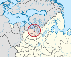 Location of Sankt-Peterburg
