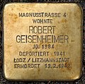 Stolperstein für Robert Geisenheimer (Magnusstraße 4)