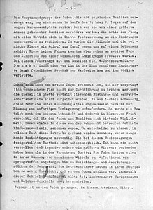 Página 5 del Informe Stroop que describe la lucha alemana contra Juden mit Polnischen Banditen - "Judios con bandidos polacos"[10]​