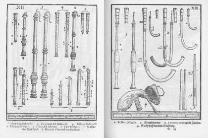 Nádnyelves hangszerek Praetorius Syntagma Musicum című könyvében