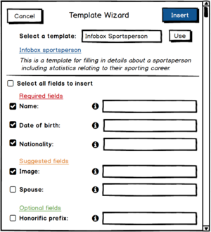 TemplateWizard with checkboxes to pick and choose fields wanted