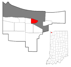 Location within the city of Gary