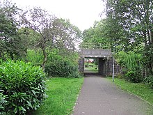 Pedestrian underpass under railway between the two parts of Castlemilk Road Underpass, Kings Park (geograph 2483224).jpg