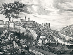 מראה כללי של העיר בשנת 1835