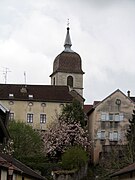 Vue sur le clocher de l'église.