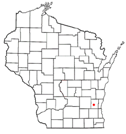 Location of Slinger, Wisconsin