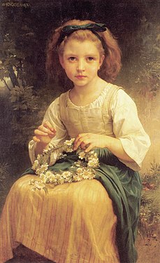 Дете, плетящо венец (1874)