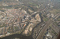 Woerden, vista del centro desde el avion