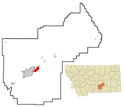 Location of Lockwood, Montana, just east of Billings