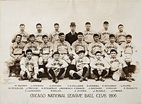 The 1906 Cubs won a record 116 of 154 games. They then won back-to-back World Series titles in 1907-08. 1906 Chicago Cubs.jpg