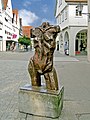 Weiblicher Torso, Edelstahlguss 1987, Skulpturen-Rundgang Schorndorf