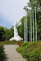 Side view of the monument