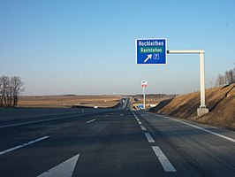 De A5 bij afrit Hochleithen