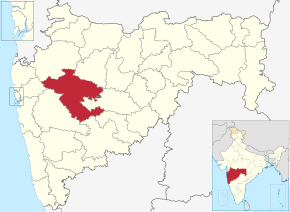 Kart over Ahmadnagar