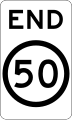 (R4-12) End of 50 km/h Speed Limit