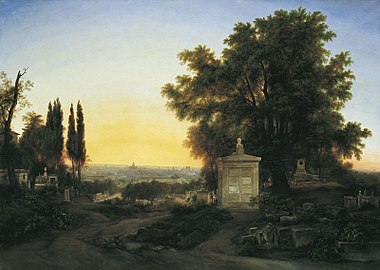 Paris, vu des hauteurs du Père Lachaise (entre 1842 et 1859), musée des Augustins de Toulouse.