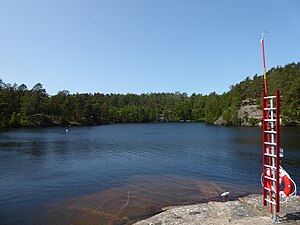 Bergsjön från öst mot väst den 1 juni 2023