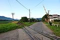 Blick über den Bahnübergang Richtung Valea Vișeului