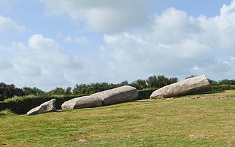 Grand menhir brisé d'Er Grah qui avant sa chute atteignait les 18,5 m.