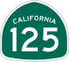 State Route 125 marker