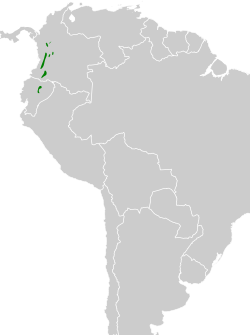 Distribución geográfica del saltarín amarillo.