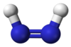 Ball and stick model of diazene ((Z)-diazene)