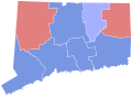 Results for the 2022 Connecticut State Treasurer election by county.