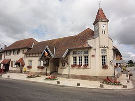 Het gemeentehuis van Courbesseaux