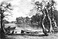 S. 481: Blick über den Eutiner See aus Voß’ Garten. Nach der Natur gezeichnet von H. Wrage