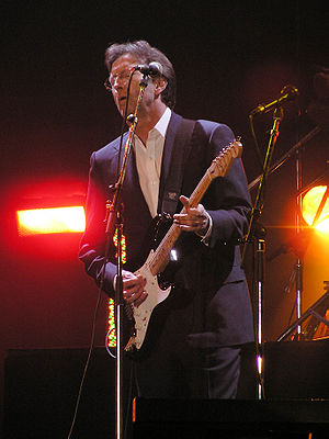 Eric Clapton at the Tsunami Relief concert in ...