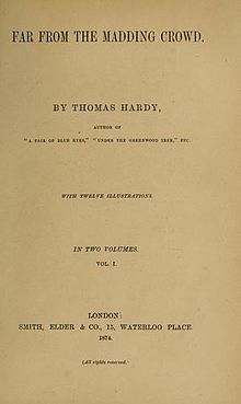 『Far from the Madding Crowd』 初版（1874年）の表紙