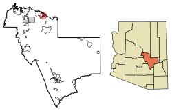 Location of Christopher Creek in Gila County, Arizona.