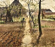 Moestuin in de lente (1884, olieverf op doek, 60 x 67 cm, Mu.ZEE Oostende)