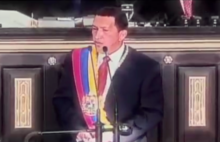 Chavez when he was sworn in on 2 February 1999 Hugo Chavez sworn in 1999.png