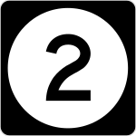 Straßenschild der Iowa Highway 2