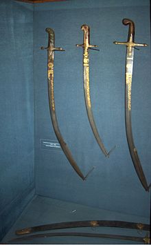 Swords of different Ottoman Sultans on display at the Topkapi Palace. Istanbul.Topkapi083.jpg