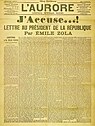 Titelseite der Zeitung „L’Aurore“ vom 13. Januar 1898