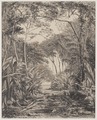 Ingang van het bos bij Catharina Sophia, pentekening van Arnoldus Borret, 1878