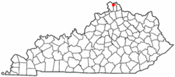 Location of Erlanger, Kentucky