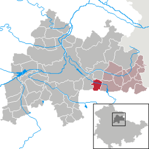 Poziția Kleinbrembach pe harta districtului Sömmerda