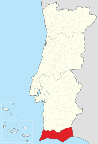 Localização da Região do Algarve em Portugal