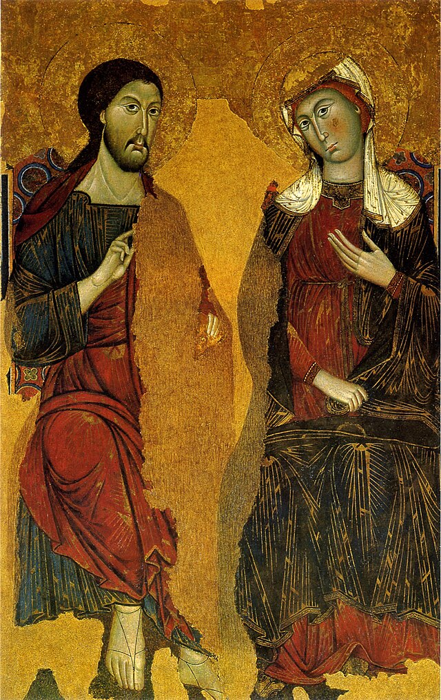 Cristo e la Vergine in trono