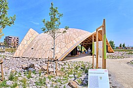 Spinelli-Park: Bionischer Holzpavillon