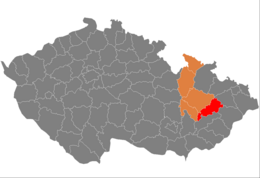 Distretto di Přerov – Localizzazione