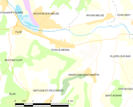 Mapa obce Dom-le-Mesnil