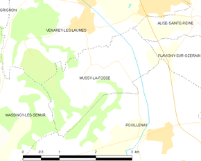 Poziția localității Mussy-la-Fosse